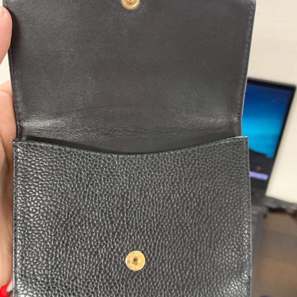 Authentic Chanel Caviar Black Compact Wallet - Picture 10 of 16